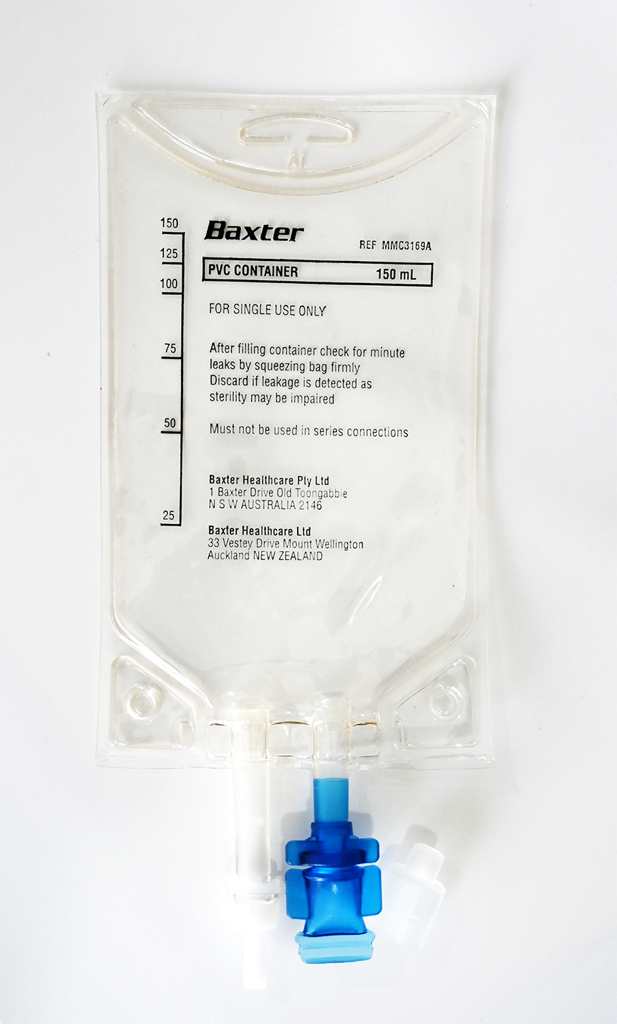 Baxter Empty Viaflex 150ml Bag